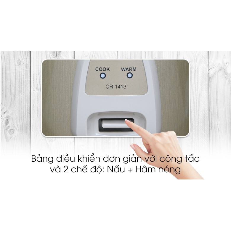 Nồi Cơm Điện CUCKOO 2,5 Lít CR 1413, Hàng Chính Hãng, An Toàn Bền Đẹp