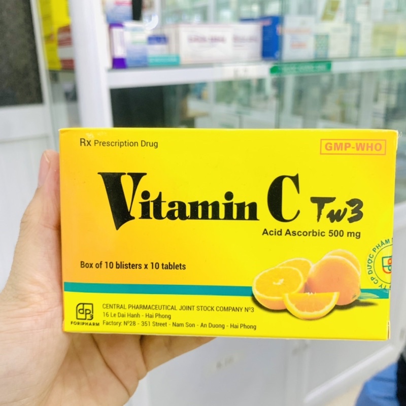 Viên Uống Vitamin C TW3 - Tăng Sức Đề Kháng Đẹp Da (10 vỉ x 10 viên)