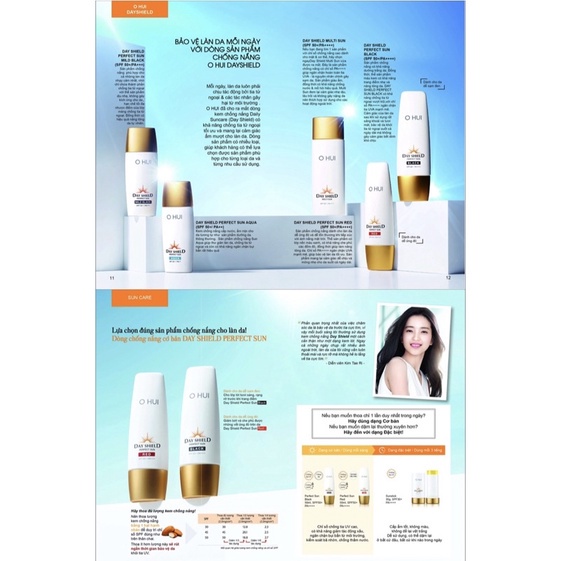 Combo 10 gói kem chống nắng chống tia UV OHUI Day Shield Tone Up Sunblock UV Force SPF50+ PA++++