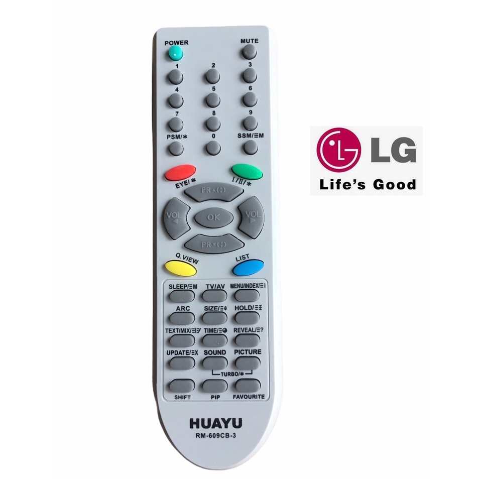 Điều Khiển TiVi LG HUAYU Màn hình dầy cong CRT cổ - tặng kèm pin - Remote điều khiển tivi LG đời cũ CRT màn hình lồi