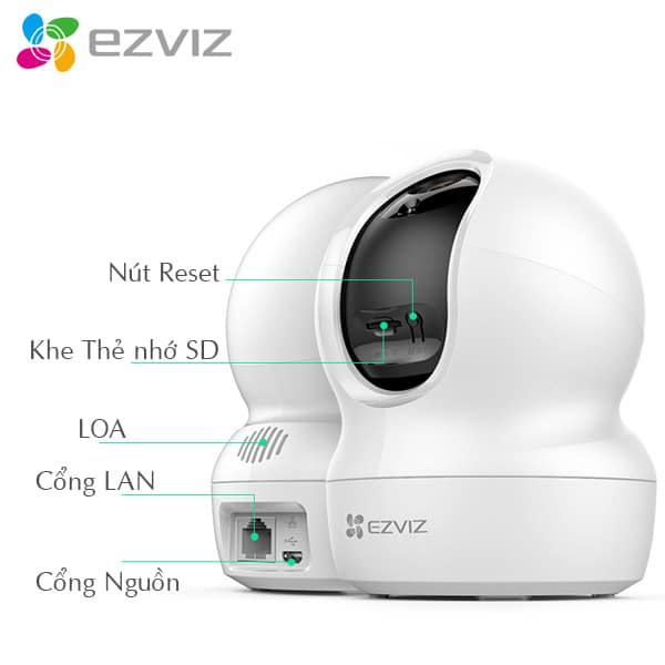 Camera Wifi Không Dây Giám Sát Gia Đình Ezviz CV246 C6N Full HD 1080P 2MP- Xoay 360-Đàm Thoại Loa 2 Chiều