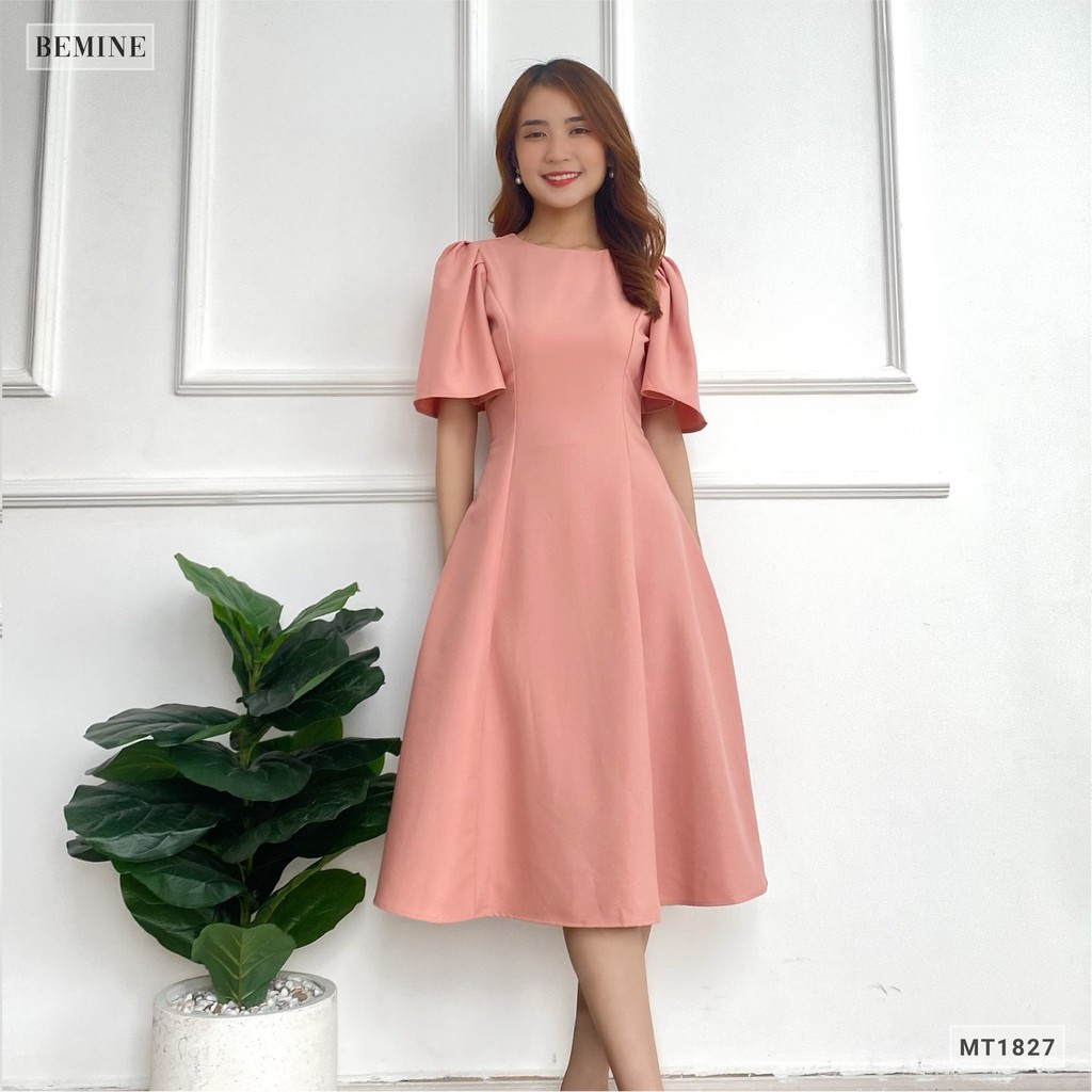 Đầm thanh lịch tay cánh tiên BEMINE MT1827HONG | BigBuy360 - bigbuy360.vn