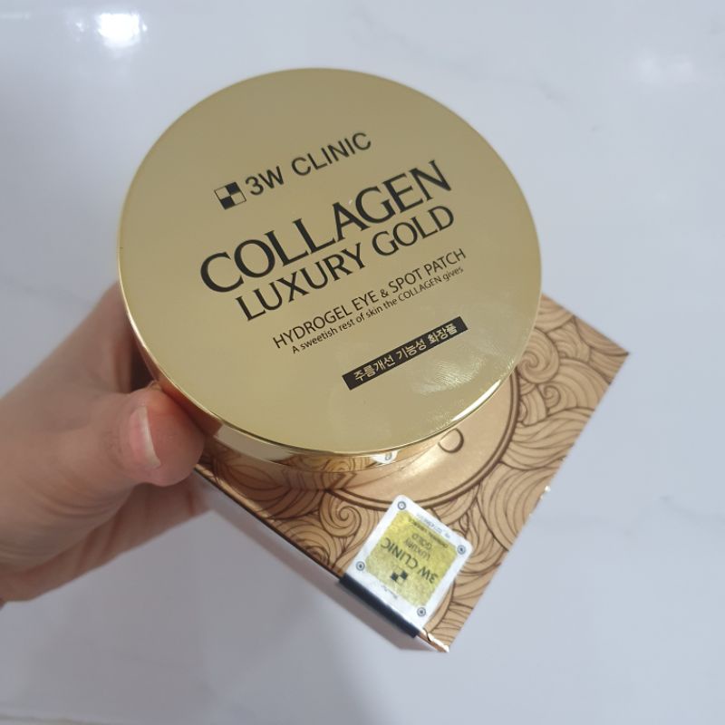 (60 miếng) Mặt Nạ Mắt 3W Clinic Collagen Luxury Gold Hydrogel Eye Spot Patch 90g