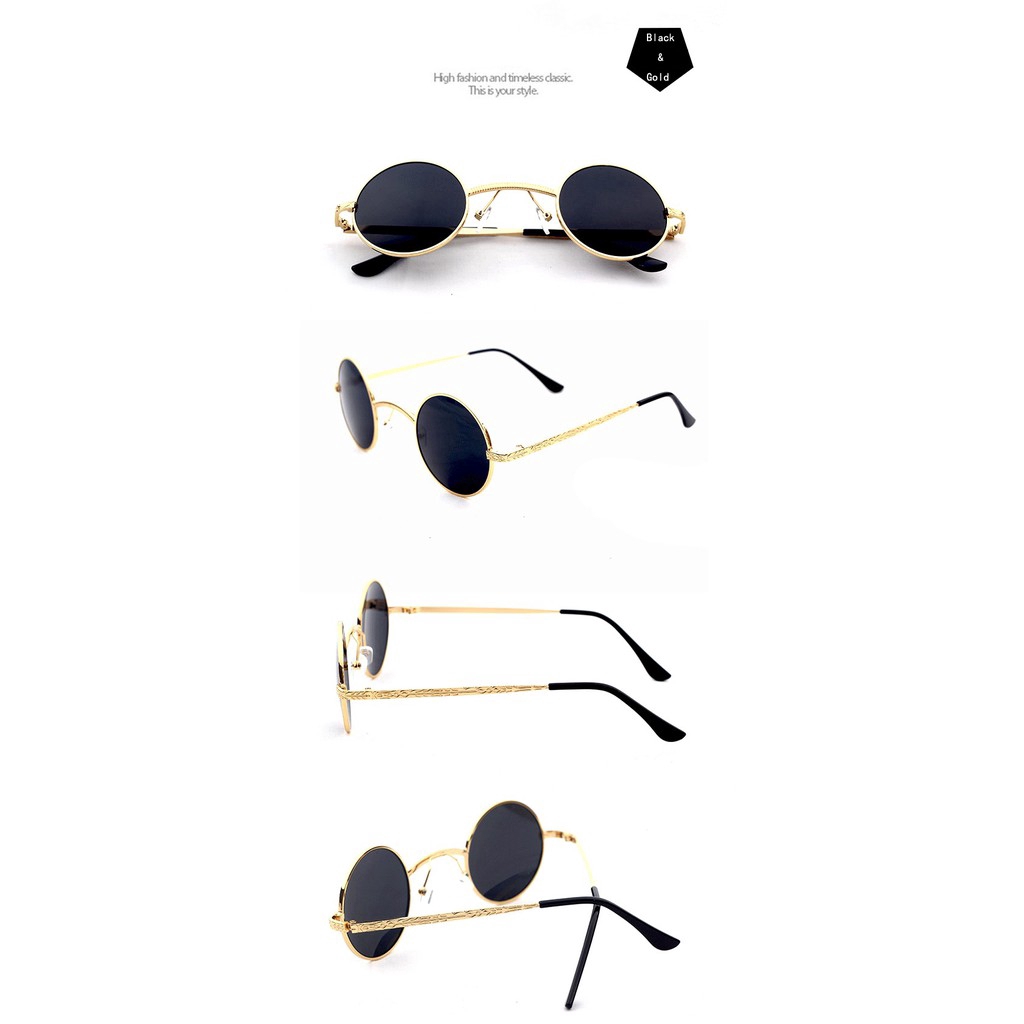 Kính mát SAMJUNE gọng tròn nhỏ phong cách cá tính