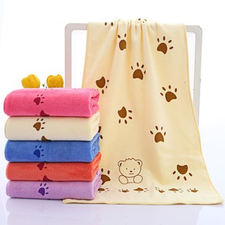 Khăn tắm vải cotton thấm hút nước nhanh chóng in họa tiết dễ thương nhiều kiểu tùy chọn dành cho trẻ em