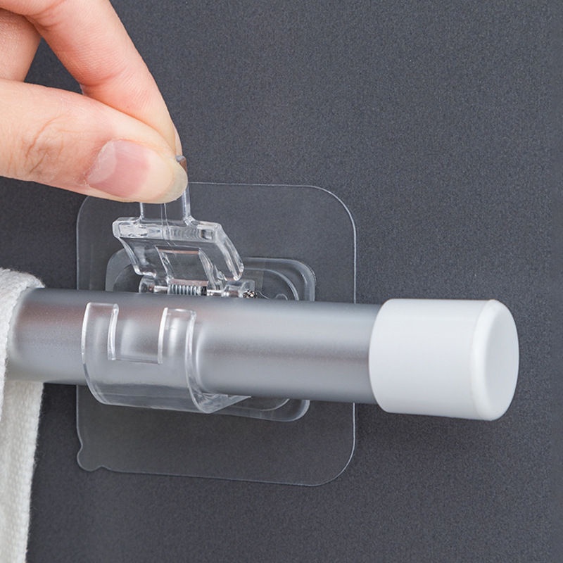 Thanh nhựa treo rèm cửa trong nhà tắm không cần đục lỗ tiện dụng