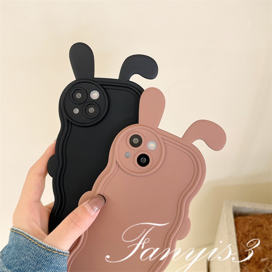 Ốp Điện Thoại TPU Mềm Trong Suốt Họa Tiết Tai Thỏ Cho IPhone 14 13 12 11 Pro Max X XR Xs Max X XR Xs