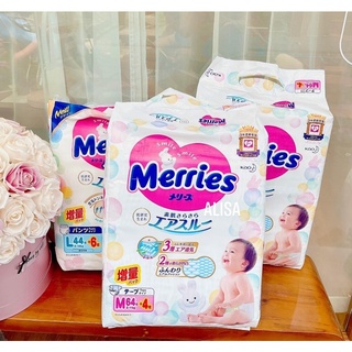 (Cộng Miếng)Tã Dán/Quần Merries Nội Địa Nhật NB82/S76/M60/L50/XL44//XXL28