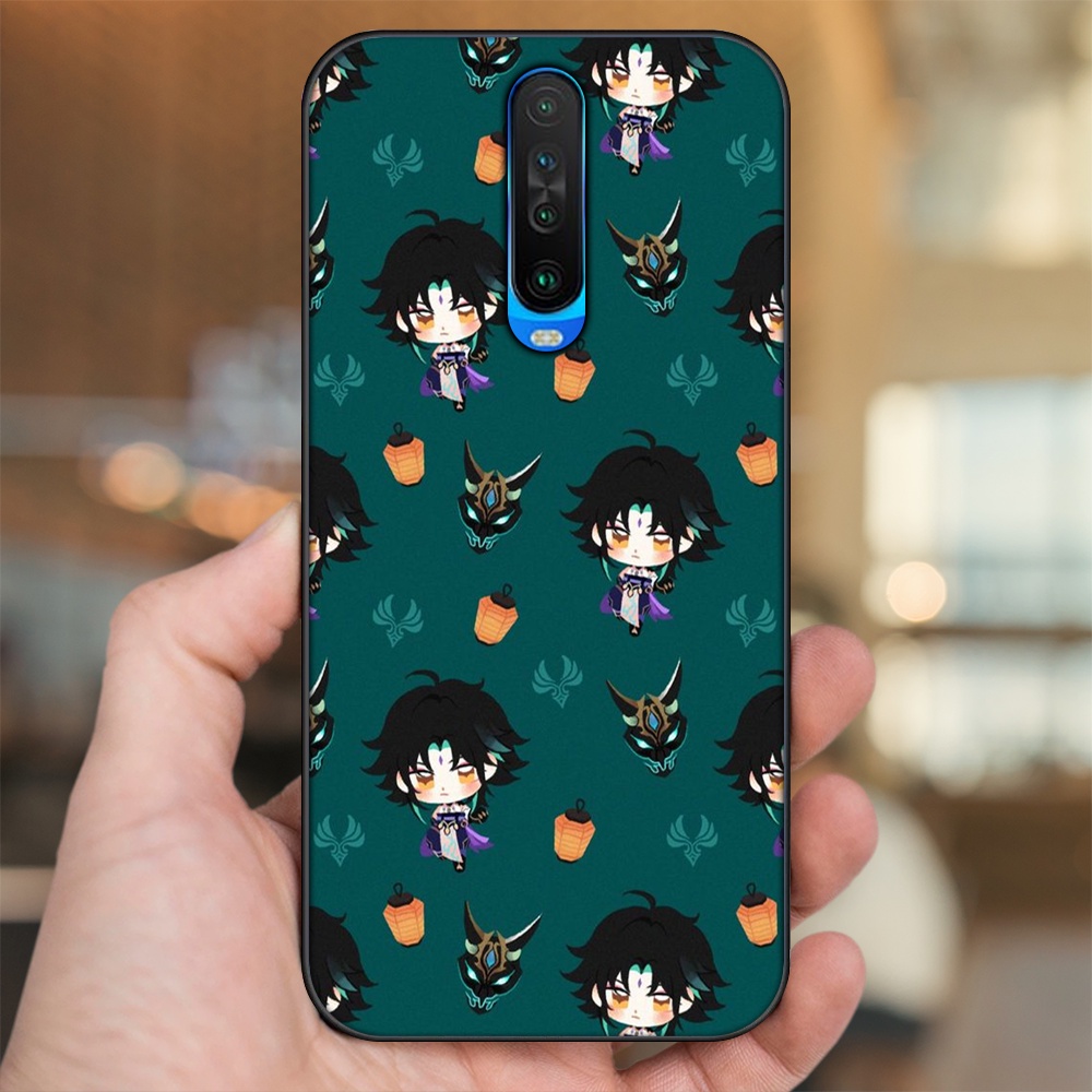 Ốp lưng Xiaomi K30 viền đen in hình Xiao Genshin Impact