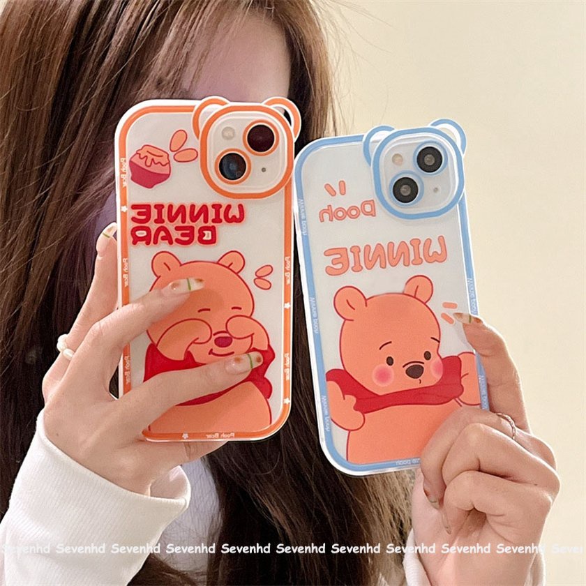 Ốp Điện Thoại Mềm In Hình Gấu Pooh Cho iPhone 14 13 12 11 Pro Max Xs Max Xr X 7 8 6 6s Plus