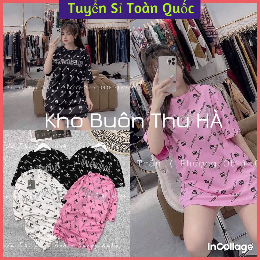 Áo phông nữ ba - len, chất thun mát co dãn / Kho buôn thu hà - sẵn 2 màu đen trắng