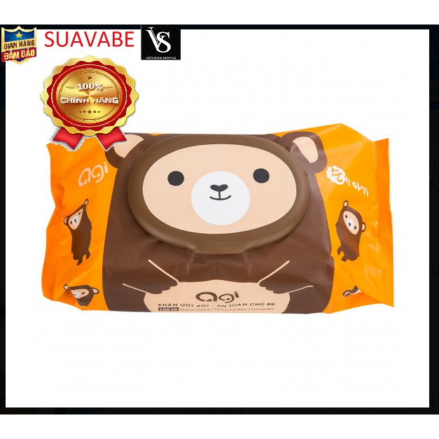 Combo 2 Gói Khăn Ướt AGI Không Mùi, Không Hương 100 tờ/gói  - Giao Màu Ngẫu Nhiên