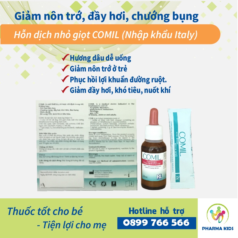 Hỗn dịch nhỏ giọt COMIL giảm nôn trớ, đầy hơi, chướng bụng
