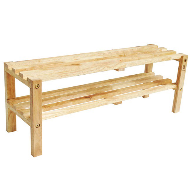 KỆ GIÀY TRẺ EM 2 TẦNG MÀU TỰ NHIÊN GỖ ĐỨC THÀNH 48371K