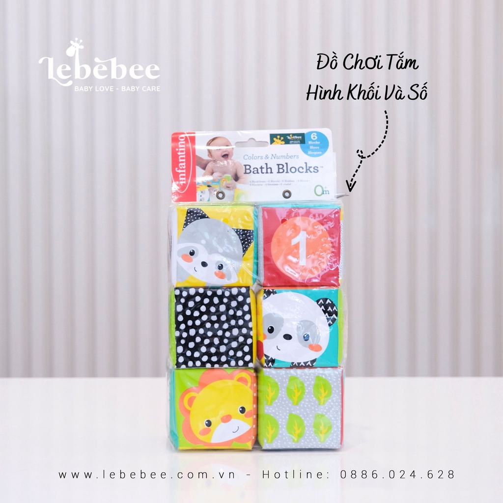 Đồ chơi Infantino Colors &amp; numbers bath blocks-Đồ Chơi Tắm Hình Khối Và Số