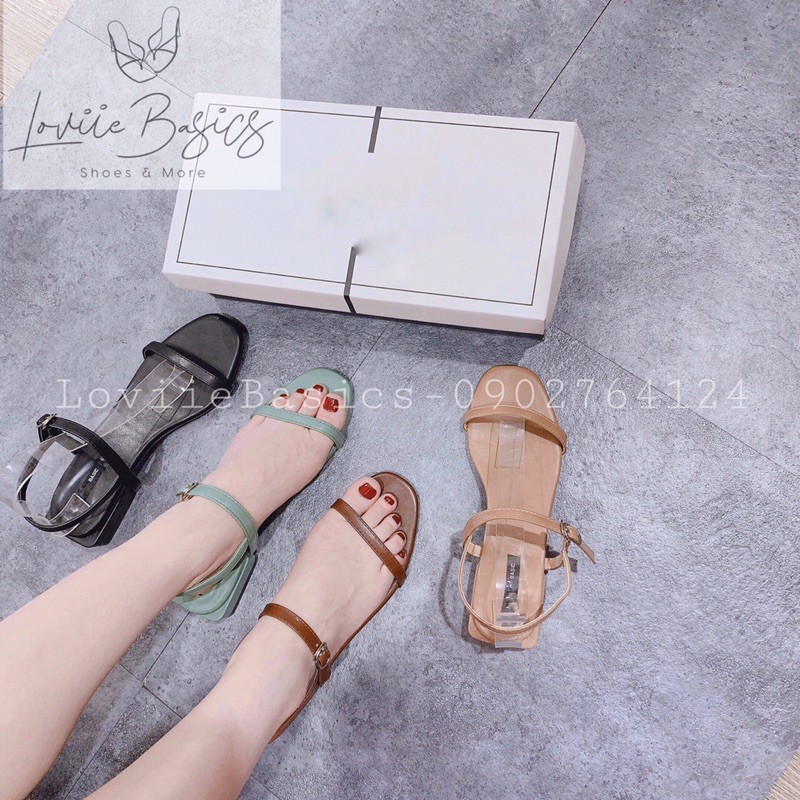 SANDAL NỮ CAO GÓT LOVIIE BASICS - SANDAL QUAI MẢNH - SANDAL ĐẾ VUÔNG 3 PHÂN QUAI MẢNH - SANDAL CAO GÓT DÂY S200307