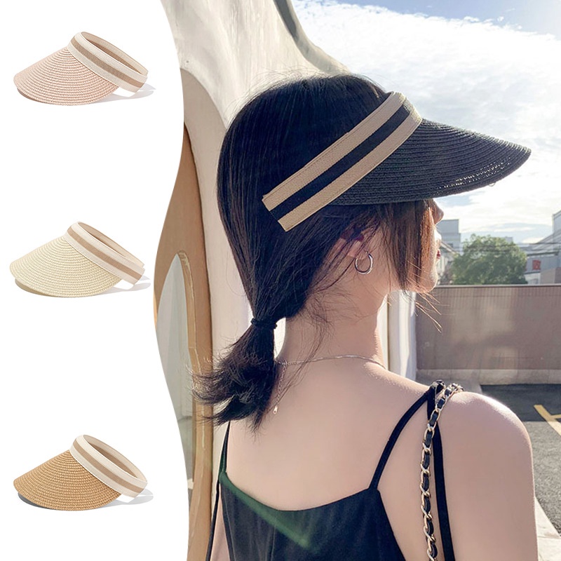 Nón Cối Rộng Vành Hở Chóp Chống Nắng Thời Trang Đi Biển Phong Cách Hàn Quốc Cho Nữ