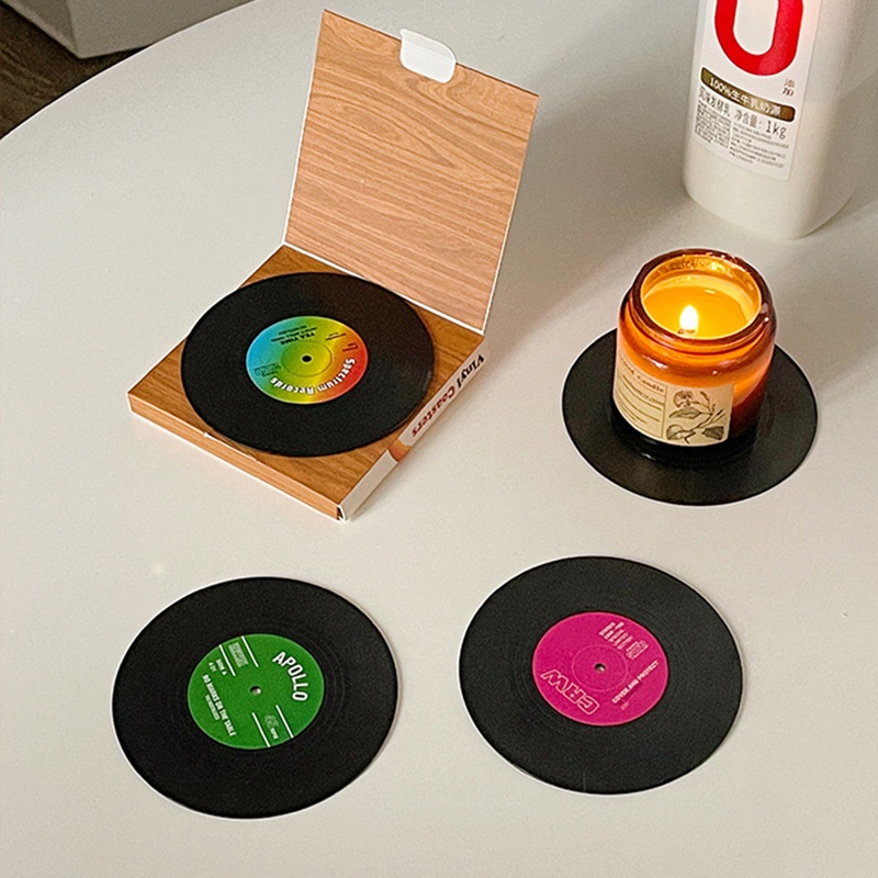 Set 2/4/6 Tấm Lót Đĩa CD Vinyl Sáng Tạo