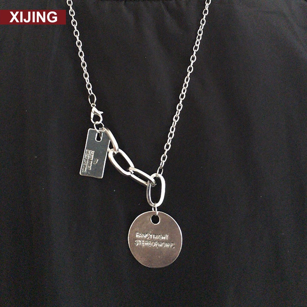 【COD】Vòng cổ mặt hình tròn/vuông phong cách Hiphop