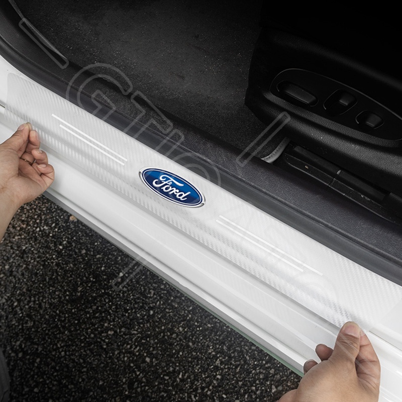 GTIOATO 4 Chiếc Trong Suốt Sợi Carbon Dán Cửa ô Tô Miếng Dán Xe DáN ChốNg XưỚC Ô Tô Bảo Vệ Cửa ô Tô Phụ KiệN Ô Tô Cho Ford Ranger Everest Ecosport Transit Explorer