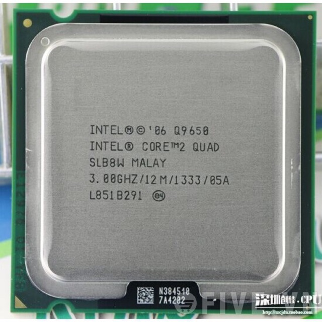 CPU QuadCore Q9650 Q9550 Q6600 cho main 775