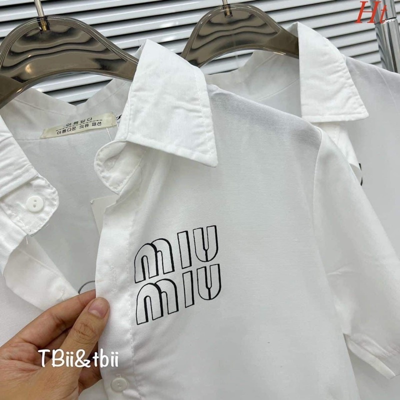 Áo sơ mi cộc tay Miumiu H2A866