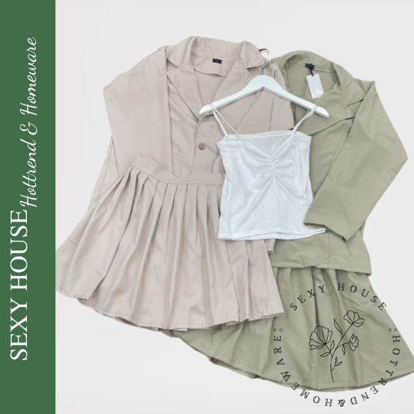 Set vest chân váy - set váy 3in1 style Hàn Quốc phù hợp 4 mùa V212 SEXYHOUSE | BigBuy360 - bigbuy360.vn