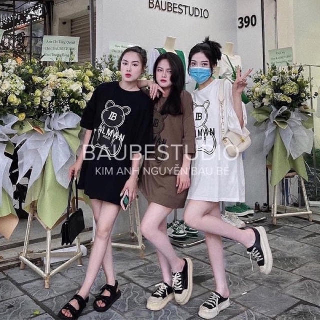 Áo phông suông gấu form rộng qc chất đẹp cd