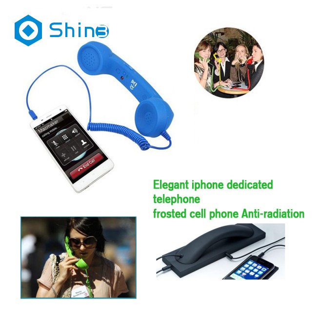 Shin3 3.5mm Universal Phone Telephone Radiation-proof Receivers Cellphone Handset Classic Headphone MIC Microphone