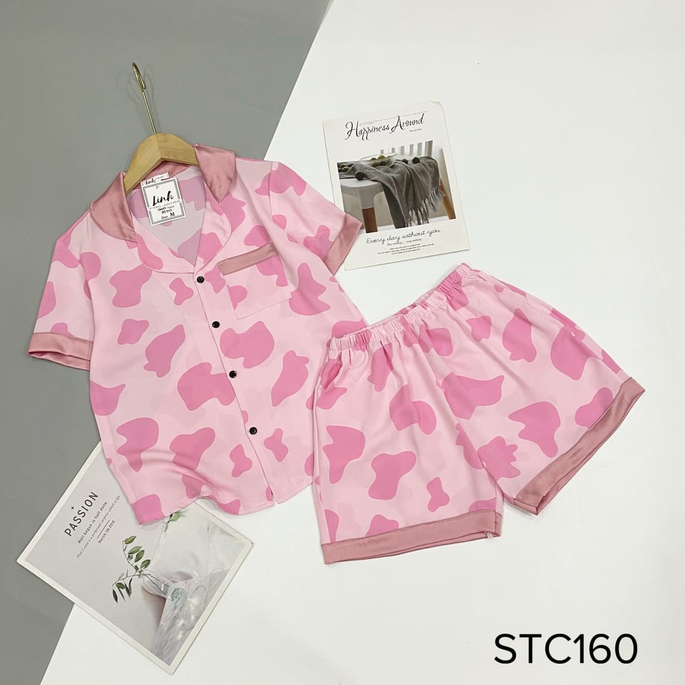 Bộ pijama đùi lụa mango cao cấp có size