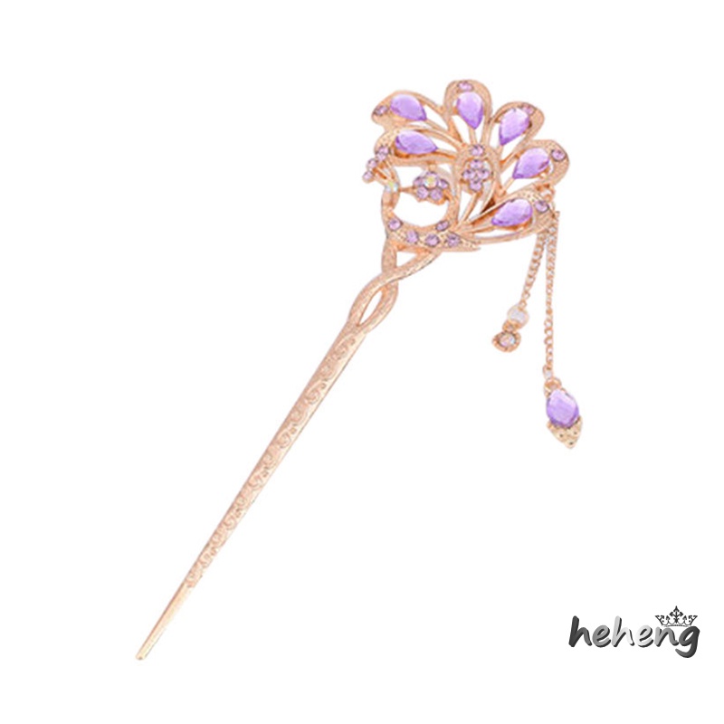 Trâm Cài Tóc Hợp Kim Đính Ngọc Trai Phối Tua Rua Phong Cách Trung Hoa Cổ Điển Cho Cô Dâu