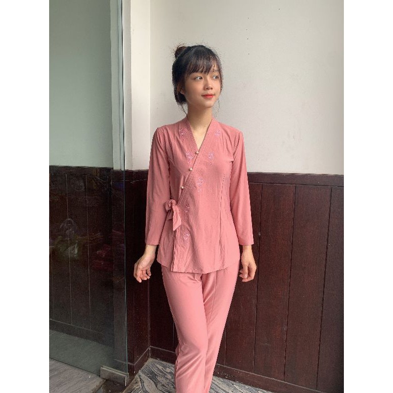 đồ lam Đi chùa   .  thun   nơ     .