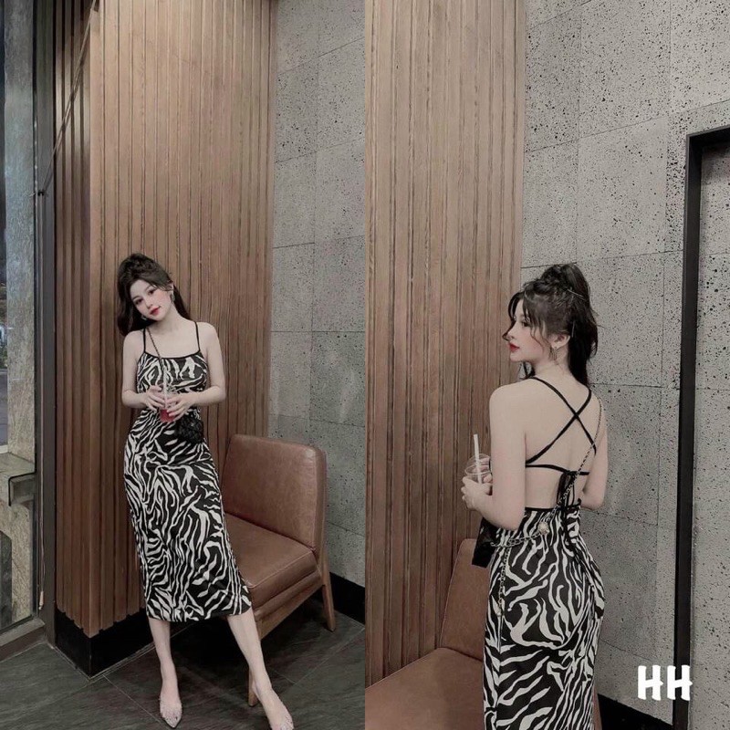[Hàng Chuẩn] Váy Body Hoạ Tiết, Đầm Dáng Ôm 2 Dây Sexy Có Ảnh Thật Kèm Video | BigBuy360 - bigbuy360.vn