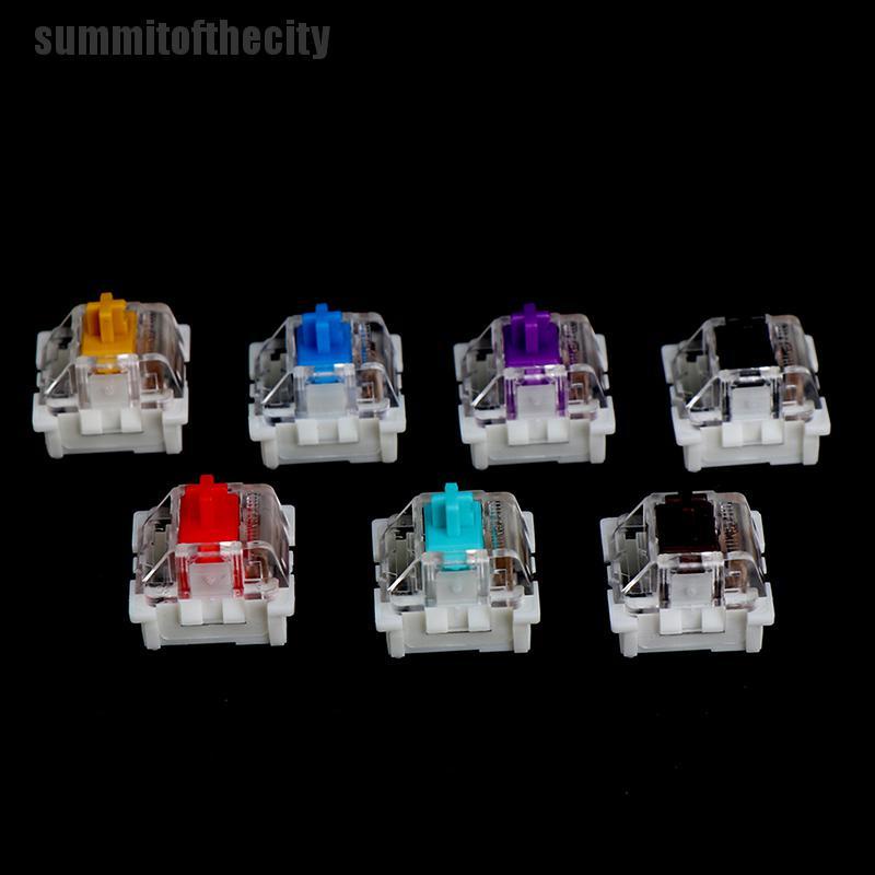 Set 10 Công Tắc Bàn Phím Cơ 3 Chấu Màu Đen / Xanh / Nâu
