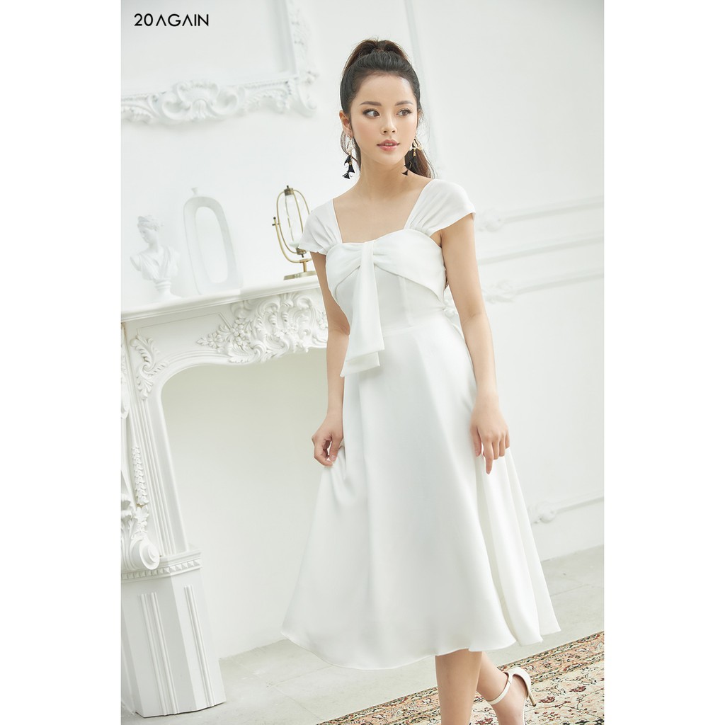 Đầm xòe nơ ngực 20AGAIN DEA1026 | BigBuy360 - bigbuy360.vn