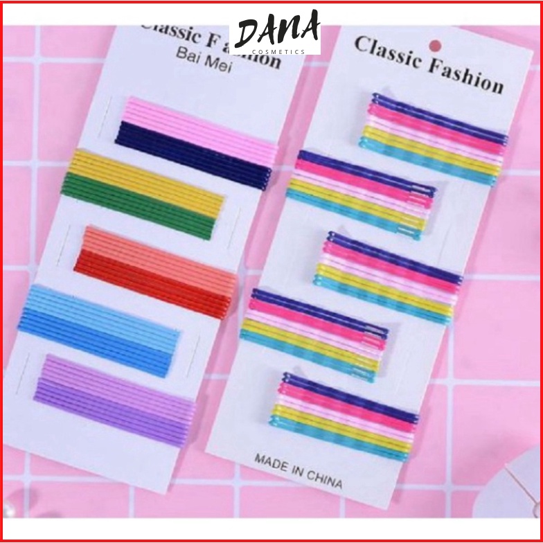 Kẹp tăm cài tóc nhiều màu sắc dễ thương Jenie Blackpink DANA