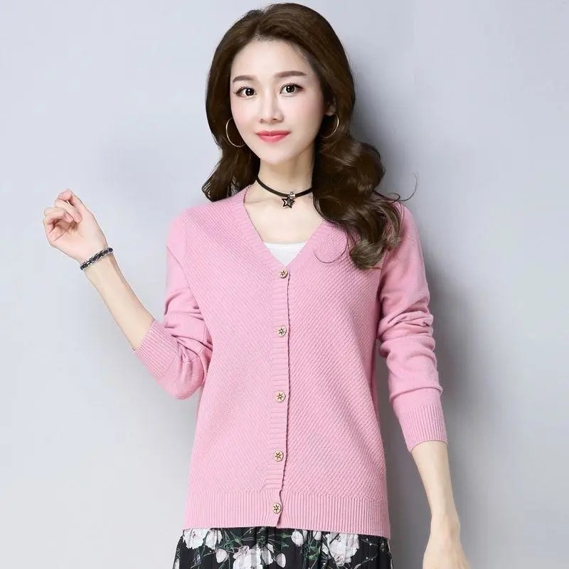 Áo Khoác cardigan Dệt Kim Cổ V Dài Tay Phong Cách Hàn Quốc Thời Trang Dành Cho Nữ C9601