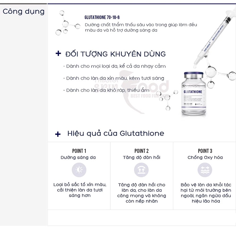 Mặt nạ sáng da Glutathione Sur Medic giúp dưỡng trắng da, cấp ẩm, chống lão hóa, thu nhỏ lỗ chân lông