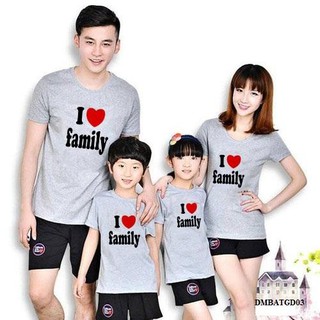 [Mẩu Mới] SET ÁO THUN GIA ĐÌNH VÀ ĐẦM MẸ BÉ IN HÌNH FAMILY SIÊU CUTE-DMBATGD03