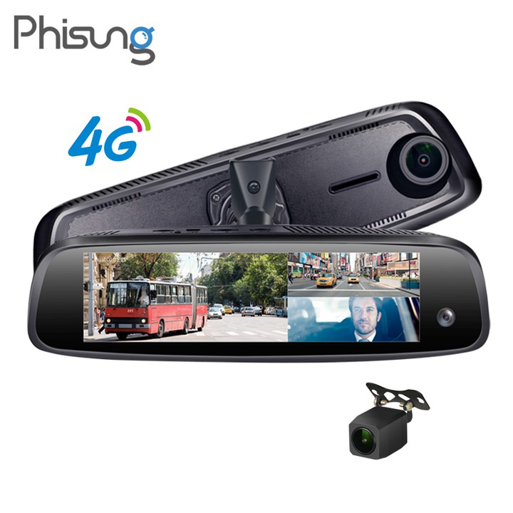 Camera hành trình cao cấp Phisung E09-3 tích hợp 3 camera, 4G, Android, Wifi | WebRaoVat - webraovat.net.vn