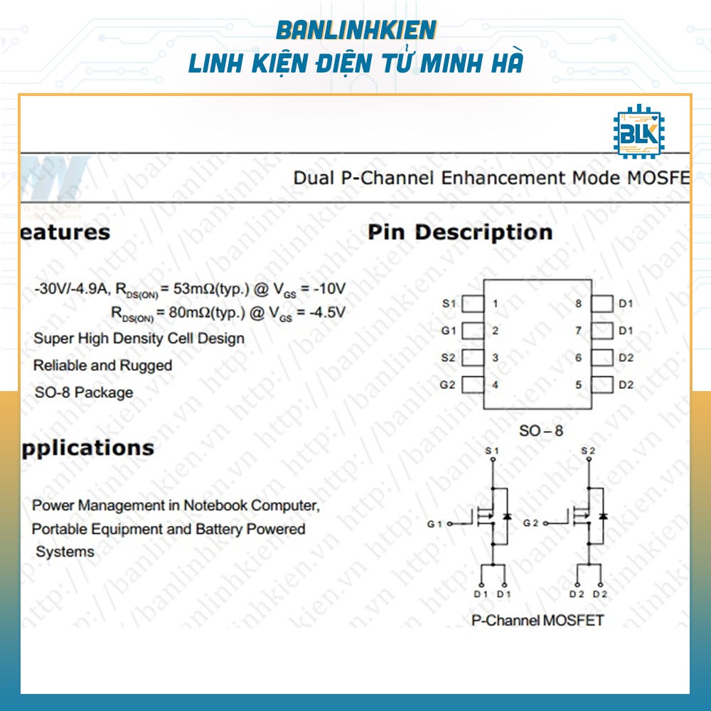 IC Chức Năng APM4953 SOP8 MOSFET