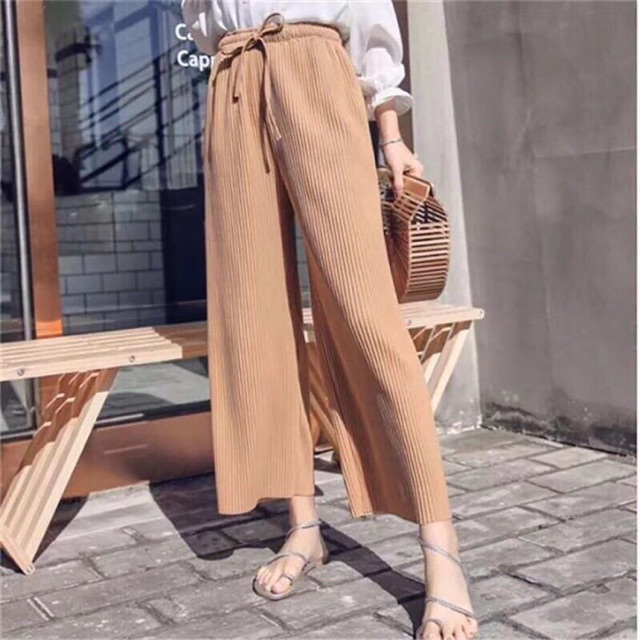 Quần ống rộng tăm dáng dài