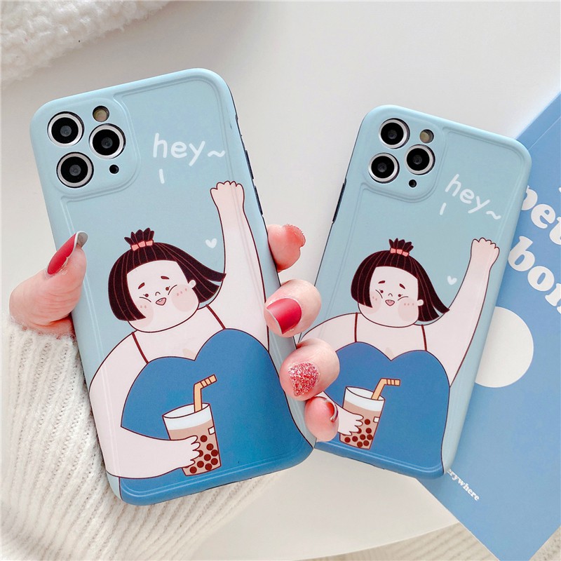 Ốp lưng iphone Bé mập IMD dày dặn viền nổi 5/5s/6/6plus/6s/6splus/7/7plus/8/8plus/x/xr/xs/11/12/pro/max/plus/promax | BigBuy360 - bigbuy360.vn