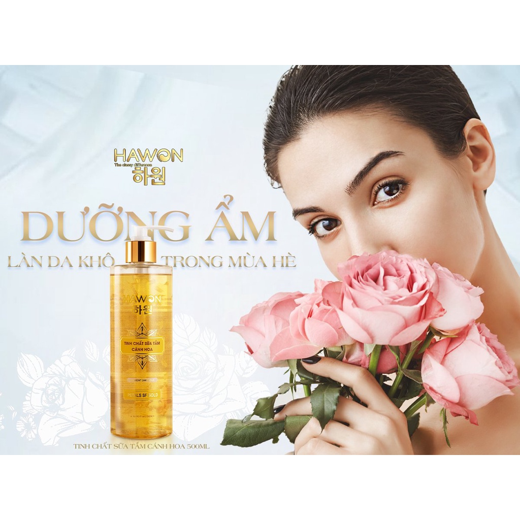 Tinh Chất Sữa Tắm Cánh Hoa Trắng Da Cao Cấp HAWON - 500ml
