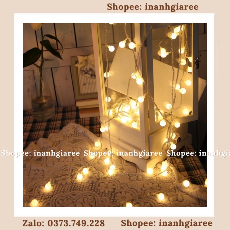 Dây đèn led trang trí bóng tròn 3m - 5m dùng usb