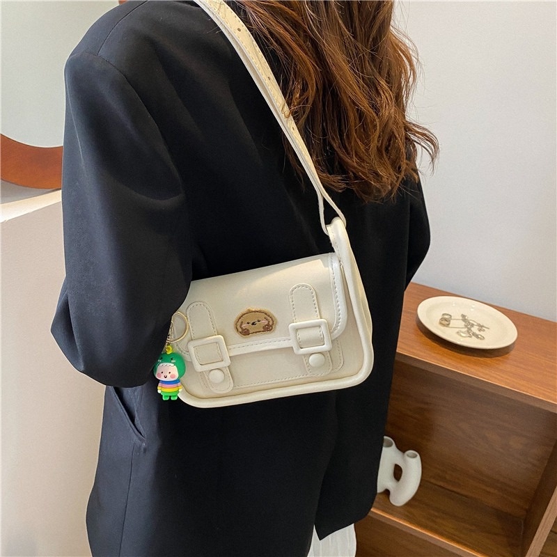 Túi Đeo Vai Hình Vuông Nhỏ Màu Trơn Đơn Giản Phong Cách retro Thời Trang Mùa Hè 2022 Gylb1579