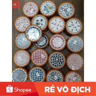 Quà tặng từ Việt Nam - Hộp đựng trang sức vẽ tay đan mây tròn - Size L ,có ảnh thật