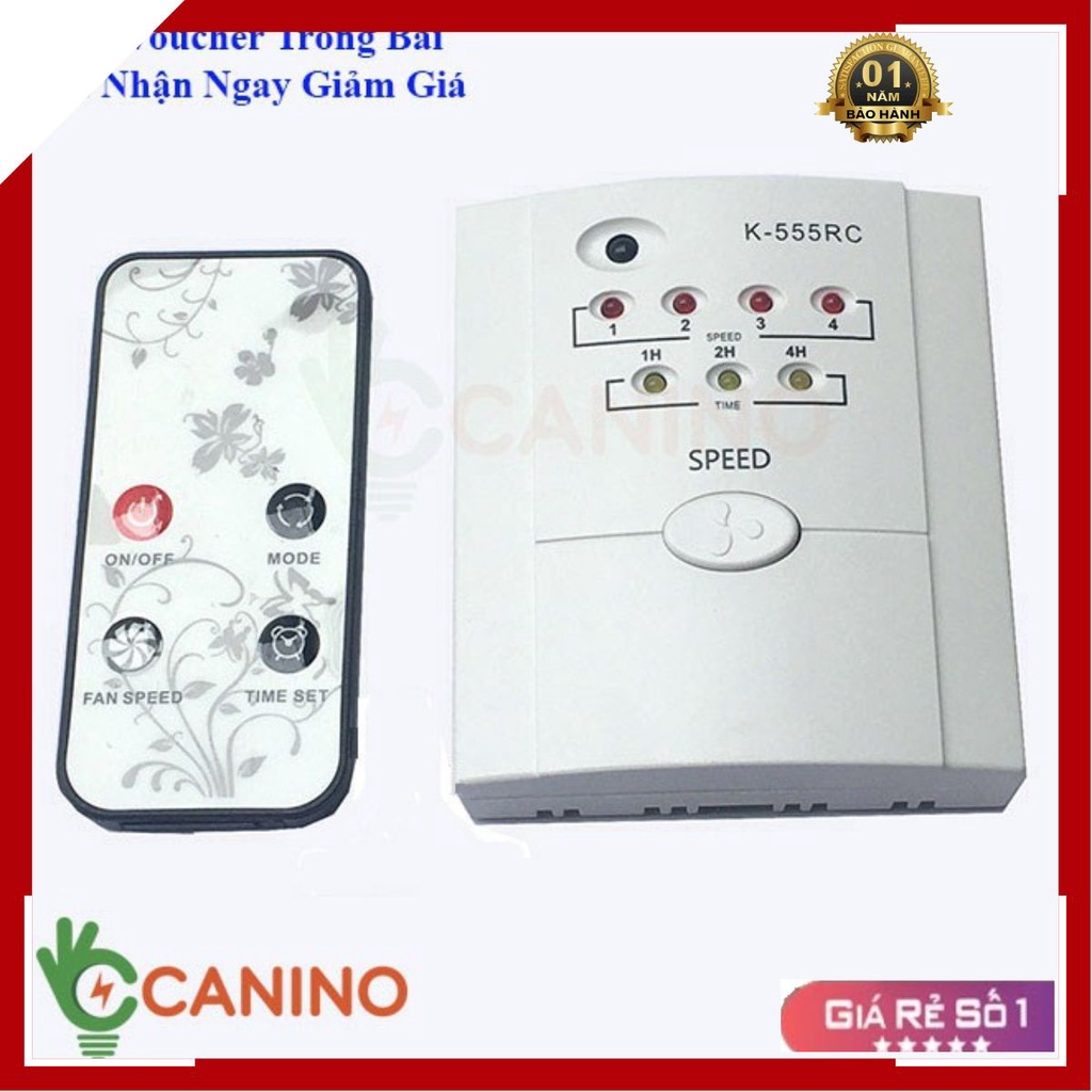Công tắc điều khiển quạt trần từ xa sóng hồng ngoại IR V2 siêu tiện lợi