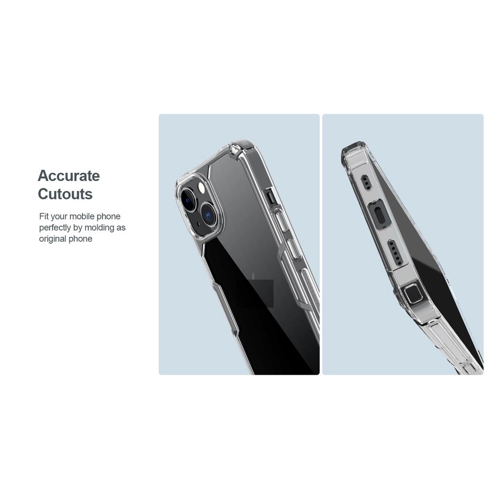 Ốp Lưng Silicon Nillkin Trong Suốt Cho iPhone 13, iPhone 13 Mini, Ốp Lưng Chống Sốc iPhone 13 Series , Filo Shop