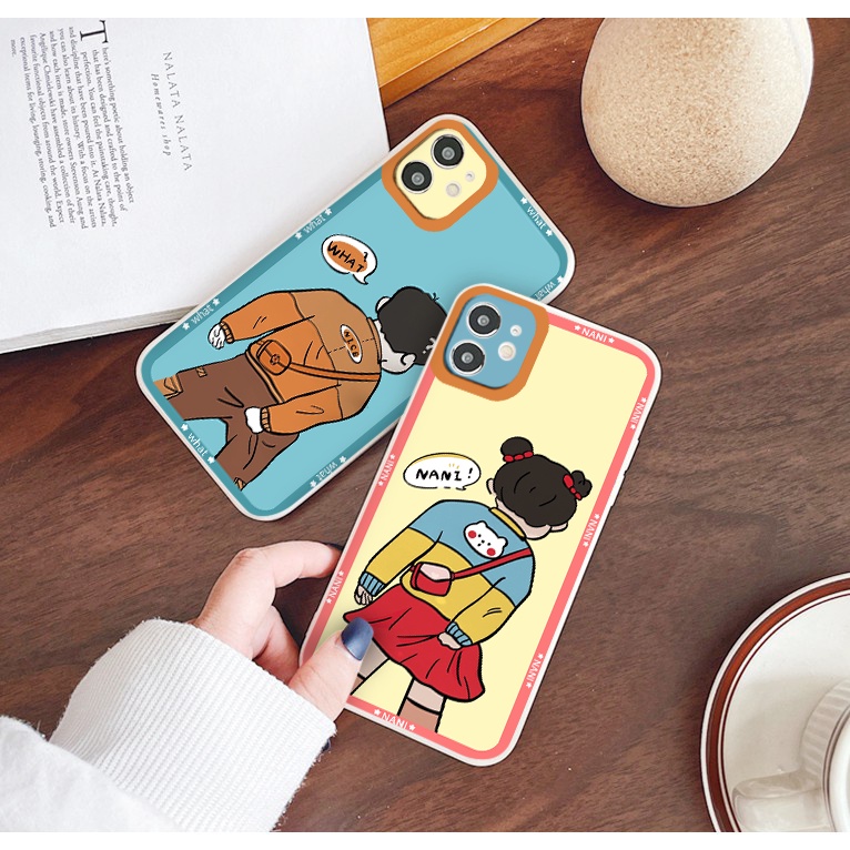 Ốp iphone cạnh vuông bo viền Cặp đôi sờ mông cho 11/11pro/11promax/12 pro max/13 pro max/6/7/8/plus/splus/x/xr/xsmax-g73
